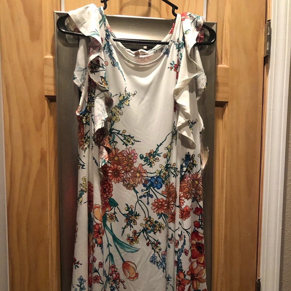 White floral dress